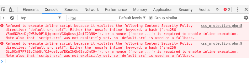 csp chrome error